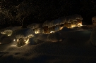 Sommerso dalla neve illuminato